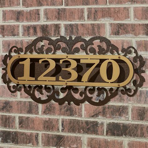 house address signs metal|metal address letters and numbers.